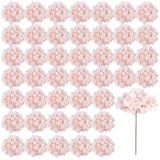 46 PCS Hydrangea Artificial Flowers Silk Hydrangea Heads with Stems, Pink Art... Hydrangea