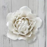 Common Peony 3.94" Ceramic Porcelain 3.9"L x 3.9"W, White,Common peony_3.94" Peony