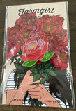 Farmgirl Flowers Red Peony Flower Enamel Lapel Pin. J Peony