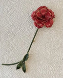 Vintage Carnation Flower brooch Pin / enamel  on metal Carnation