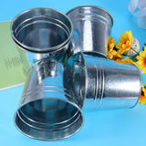 3 PCS Metal Floral Container Flower Decorative Garden Pot Planter Pots Bucket Garden Plants