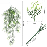 Plastic Simulated Vine Plant for Wall Decoration Indoor Outdoor 75 81cm Green Plant