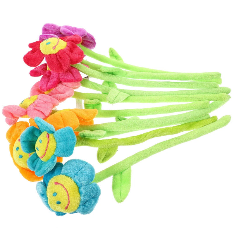 10 Pcs Simulated Sunflower Curtain Buckle Artificial Stuff Animals Sunflower