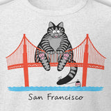 Hail Mary San Francisco Cat Bridge Shirt Ð Cute Golden Gate Graphic Tee Roses
