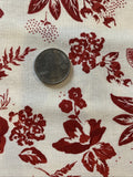 Cotton Quilt Fabric Riley Blake Heirloom Reds 1 Yd Large Floral Flowering Plants
