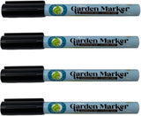 4 PK Garden Marker Pen Black UV Fade Resistant Permanent Marker for Plant Labels Garden Plants