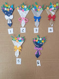 1 Bouquet Of Flowers Cut From Texured cardstock scrapbook die-cuts Bouquet