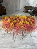 Lot of 72 VTG NOS Artificial plastic Ombre Fern Sprays Floral Crafts Pink Green Plant