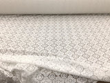 Embroidered Stretch Lace Apparel Fabric Sheer Floral Porcelain White FF410 Flowering Plants