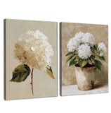 Flower Vintage Wall Decor,White Hydrangea Wall Art Prints, Hydrangea Gifts De... Hydrangea