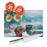 Sunflower Painting : Gift Cutting Board Flower Floral Yellow Decor (Rectangular) Sunflower