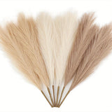6PCS Artificial Pampas Grass Decor Flowers Fake Plant Reed for Floral Table Home Pampas Grass