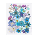 45 Pcs Dried Pressed Flower Leaves Bulk for Resin, Blue Colors Dried Flower