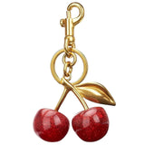 Keychain Cherry Bag Charms Purse_Key Chains Women Cute /Red Apple Roses