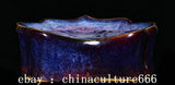 Purple glazed porcelain dish with scalloped rim