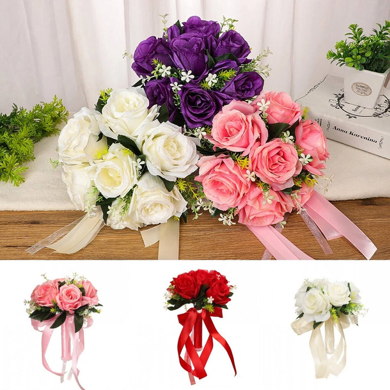 Bouquet Artificial Rose Bridal Bouquets Wedding Flower Bouquet Bride Bridesmaid Bouquet
