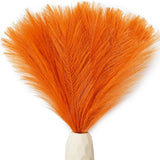 20pcs Orange Silk Pampas Grass Artificial Fake Flowers 18" for Mother's Day E... Pampas Grass