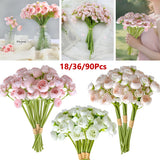 Ranunculus Artificial Flowers Fake Silk Bouquet Flowers Wedding Home Party Decor Ranunculus