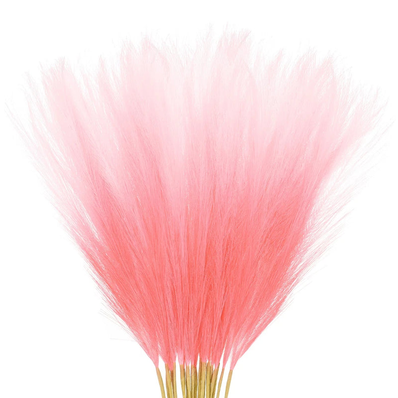 20-Pack Faux Pampas Grass 21.7 Inch for Home Decor/Wedding [Red Gradient] Pampas Grass