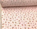 Double Brushed DTY Floral Spandex Stretch Apparel Fabric Soft Pink Yellow M315 Flowering Plants