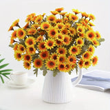 1/3PCS Artificial Silk Gerbera Daisy Flower Realistic Faux Decor for Home Garden Sunflower