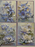 4 Lilies ViVi Stationary Love Faith Hope Celebrate Dry Embossed Raised Card Kit Lily