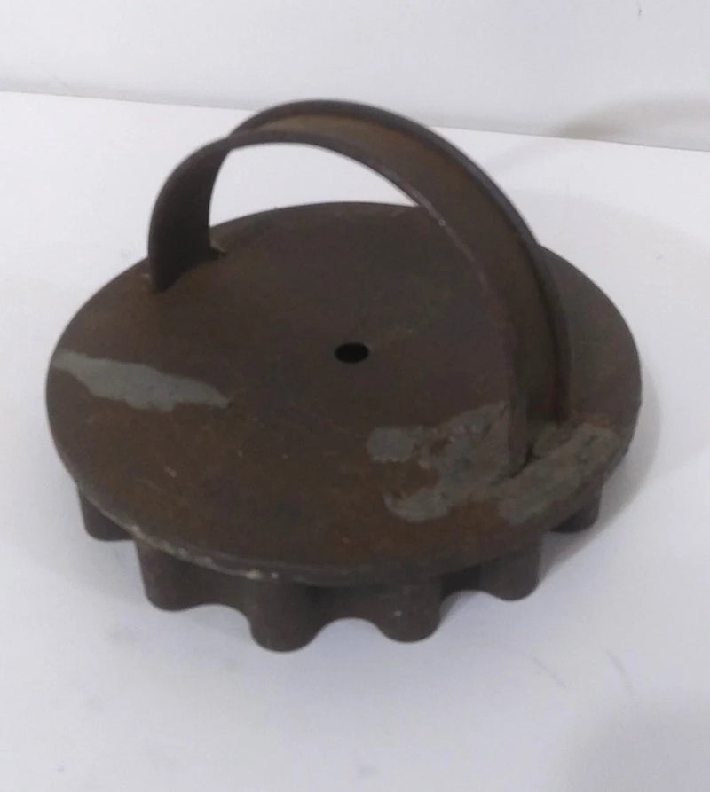 Vintage Primitive Tin Folk Art Sunflower/Flower Cookie Cutter  Soldered Handle Sunflower