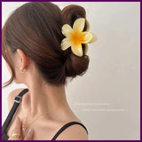 2025 Bohemian Beach Vacation Lily Flower Hair Claw Sweet Hair Clip for Women. Lily