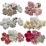 30 Paper Flower Roses Carnation Wedding Craft Scrapbook Card-Making DIY Corsage Carnation