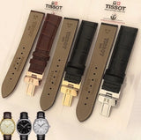 14-21mm for TISSOT Brown Genuine Leather watchStrap Band Croco Style BuckleClasp Roses