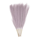 5pcs Dried Faux Pampas Grass 17" Artificial Pampas Grass Decor Lilac Pampas Grass