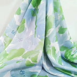 55'' Wide Painting Floral Dress Fabric Soft Viscose Poplin Material Sewing Flowering Plants