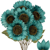 Large Silk Sunflowers Artificial Flowers 26" Long Stem Artificial Sunflower 6... Sunflower