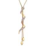 Elegant Adjustable Crystal Sunflower Pendant Long Necklace Rhinestone Flower Sha Sunflower