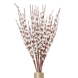 12Pcs Tall Jasmine Flower for DIY Floral Art Plant(White) Green Plant
