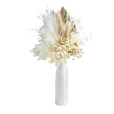 xin's convey Dried Flowers Bouquet with Vase,Dried Pampas Grass Bouquet, Drie... Pampas Grass