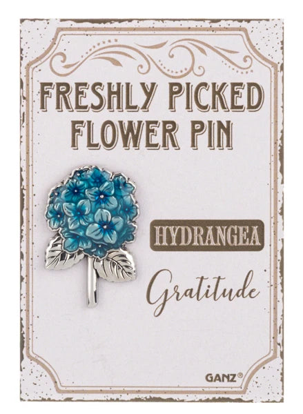 M2 Hydrangea gratitude FRESHLY PICKED FLOWER PIN Ganz Hydrangea