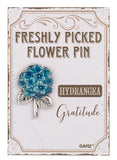 M2 Hydrangea gratitude FRESHLY PICKED FLOWER PIN Ganz Hydrangea
