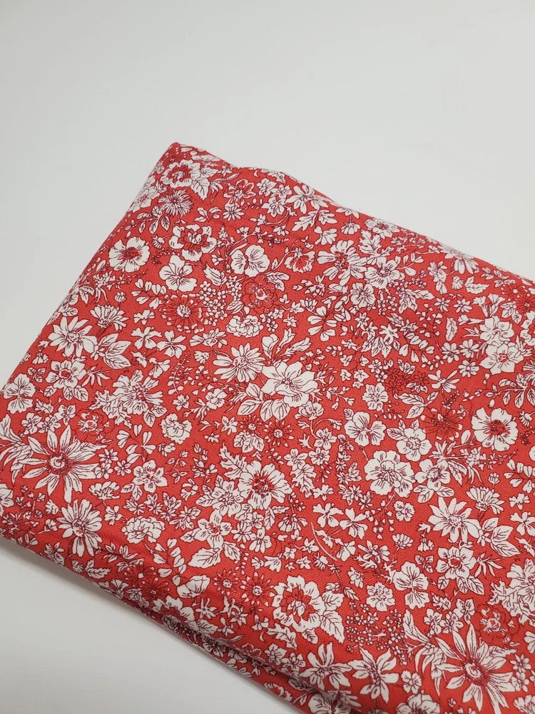 Liberty Fabrics 100% Cotton Florals Red Sew Quilt Craft NEW FAT QUARTER Flowering Plants