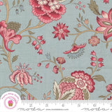 Moda ANTOINETTE 13951 13 Ciel Blue Floral FRENCH GENERAL Quilt Fabric Flowering Plants