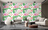 3D Pastoral Pink Peony Flower Self-adhesive Removable Wallpaper Murals Wall 352 Peony