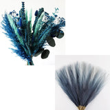 Blue Natural Dried Pampas Grass Bouquet 17 Inch 30 Pcs Faux Pampas Grass Shor... Pampas Grass