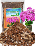 3Qt Orchid Potting Mix with Moss Pine Bark Mulch Perlite Stone & Coco Peat Natur Orchids