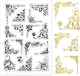 Iron Orchid Corner Clear Stamps Lily of the Valley Flower Silicone Stamp Rose Li Lily