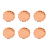 6 PCS Garden Pot Base For Indoor and Outdoor Plants Bamboo Coasters Small Tray Garden Plants