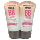 2x Maybelline Dream Fresh BB Cream 110 Light/Medium SPF 30 8-in-1 Skin Perfector Bouquet
