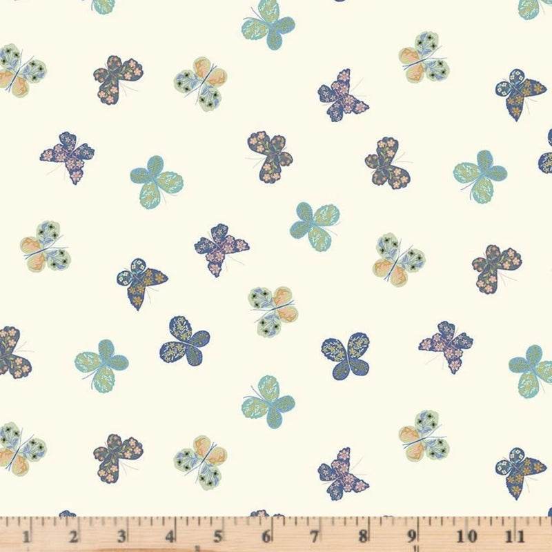 Float Like a Butterfly D3209 Egret Flutter  Half  yd continuous cuts Flowering Plants