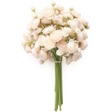 Floroom Ranunculus Artificial Flowers 18 Pcs Champagne Faux Silk Mini Ranuncu... Ranunculus