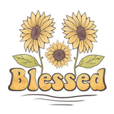 3Ó Blessed Sunflower Sticker Cute Summer Flower Pot Thankful Sunflower
