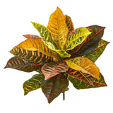 21Ó Garden Croton Artificial Plant Real Touch Set Of 4 Nearly Natural Home Decor Green Plant